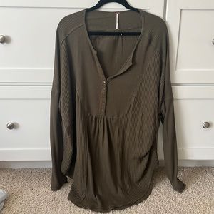 Free People Henley type blouse